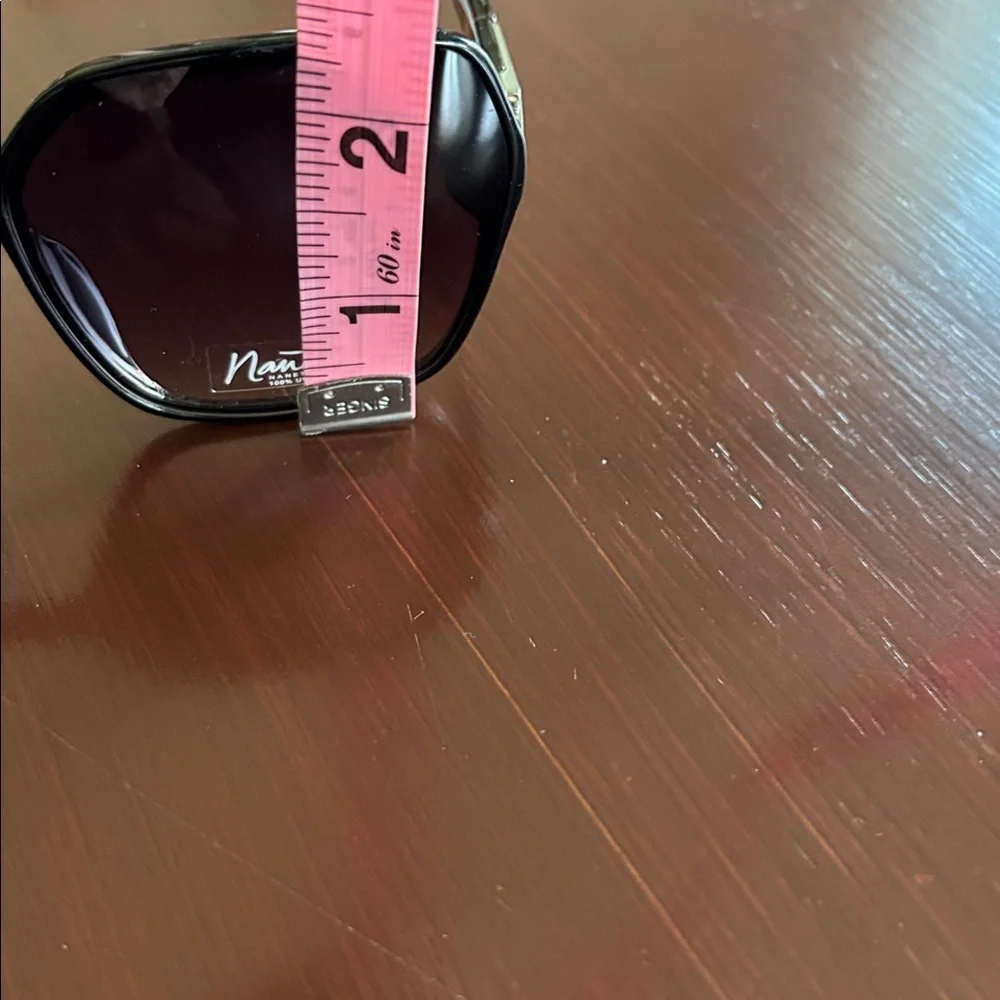 Nanette Lepore 100% UV protect,black frame,tortoise arms,black lens sunglasses